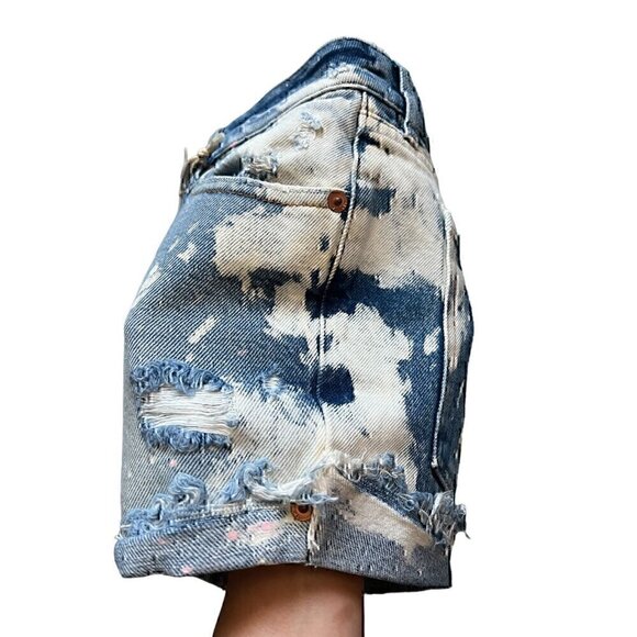 SER.O.YA LEX LOW RISE SHORTS, BLEACHED, DISTRESS, OLYMPIA BLEACHED - Picture 7 of 10